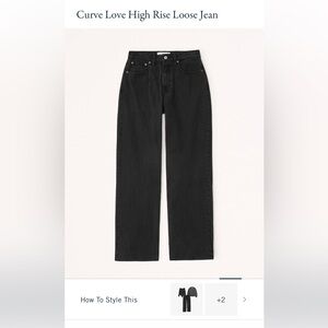 Curve love high waisted loose jeans